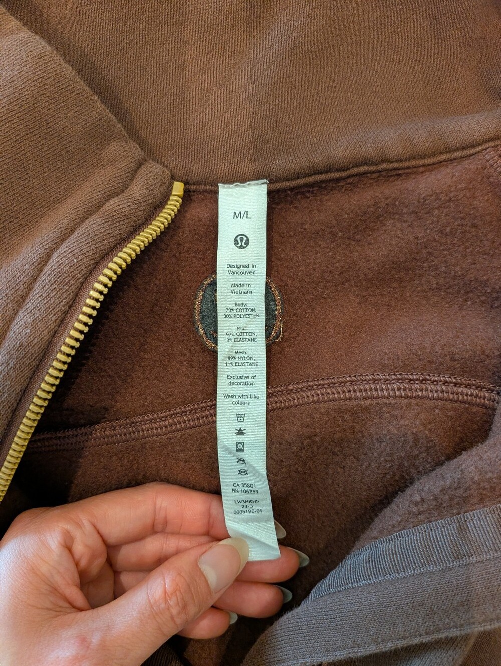 lululemon Scuba Half-Zip In Java - Picture 5 of 5
